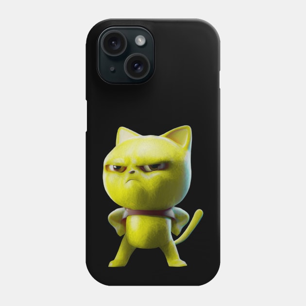 Lemon Cat-Color Sketch Phone Case by Mr.PopArts
