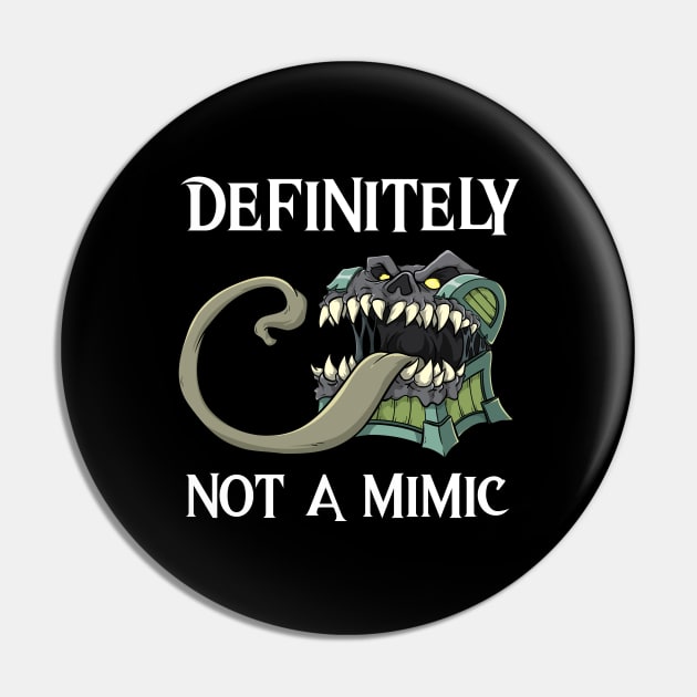 Mimic Creature Meme Illustration RPG Roleplaying Humor Gift Pin by TellingTales