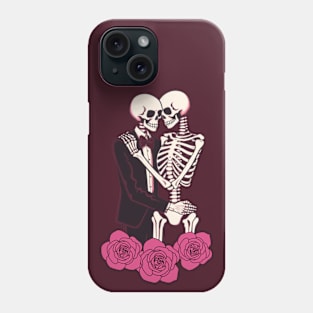 Preppy Skeleton, valentines day, pink skull Phone Case