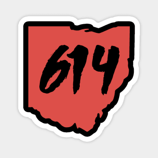 Columbus Ohio 614 Area Code Magnet