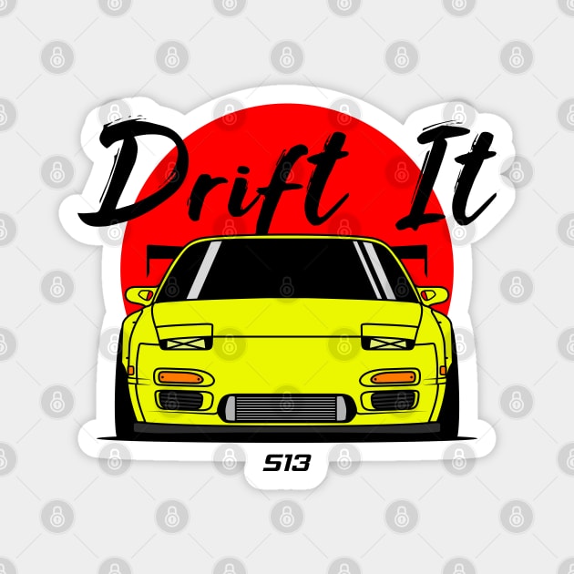 Yellow S13 Front Magnet by GoldenTuners