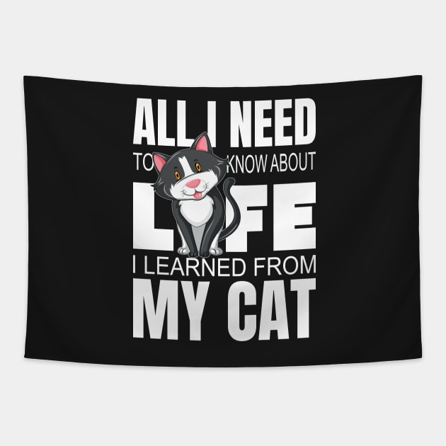 All I Need To Know About Life I Learned From My Cat Tapestry by PlusAdore