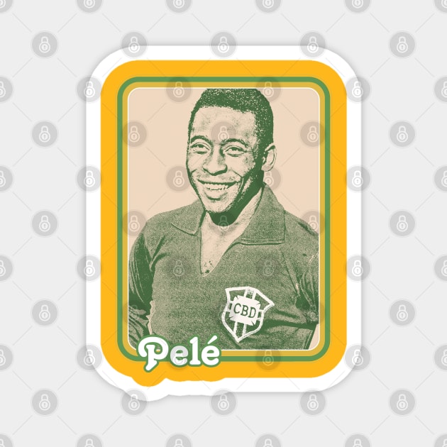 Pelé // Retro Soccer Fan Gift Design Magnet by DankFutura