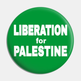 LIBERATION FOR PALESTINE - White - Back Pin