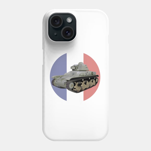 R35 WW2 French Tank Phone Case by NorseTech