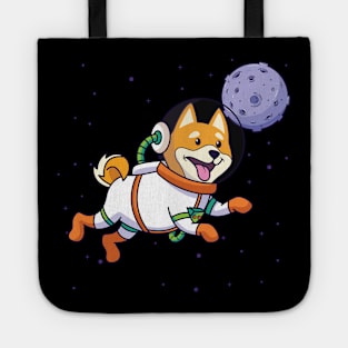 Shiba inu floating in space Tote