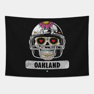 American Football - Oakland Skull Football Gift Tapestry