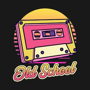 Cassette Tape Keeping it Old School 80s 90s Vintage Sunset T-Shirt