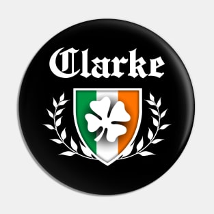 Clarke Shamrock Crest Pin