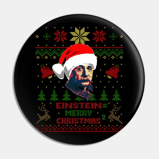 Albert Einstein E=MC2 Christmas Pin by Nerd_art