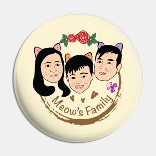 Cats Meow Family color Pin