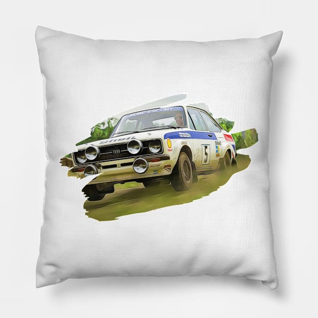 Escort Rally Art Print Pillow by Auto-Prints