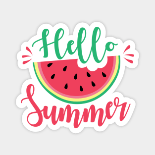 Hello Summer Watermelon Magnet