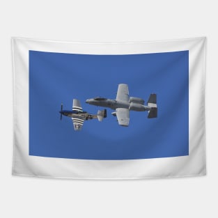 P-51 Mustang + A-10 Thunderbolt II Heritage Flight Tapestry