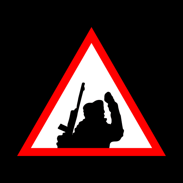 Sniper At Work Sign by The Sarah Gibs
