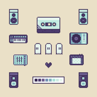 Pixel Art Music Set T-Shirt