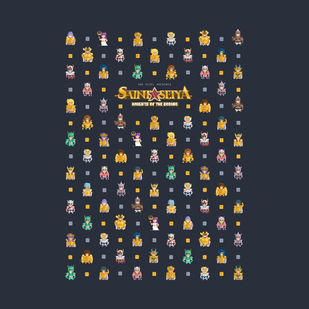 Retro Pixel Saint Seiya KOTZ Pattern by YayPixel