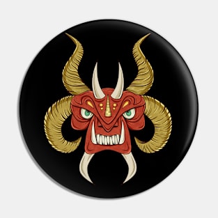 Red Devil Mask Pin