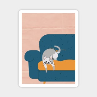 Cat on the Sofa Magnet