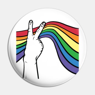 A Wave of Peace and Love Pin