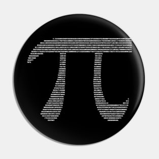 Pi Symbol with Pi Digits - Irrational number math Pin