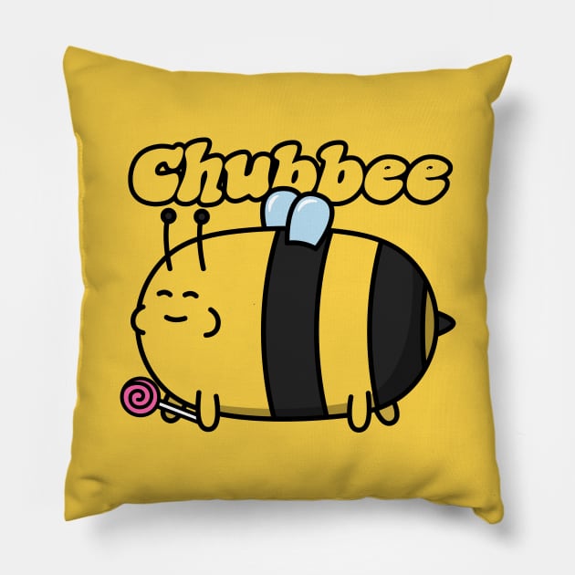 Chubby Bee Pun Chubbee Pillow by imotvoksim