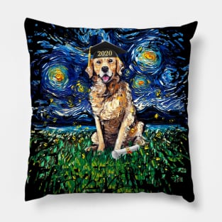 Golden Retriever Night 2020 Graduation splash version Pillow