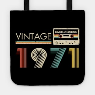 52nd Birthday Vintage 1971 Limited Edition Cassette Tape Tote