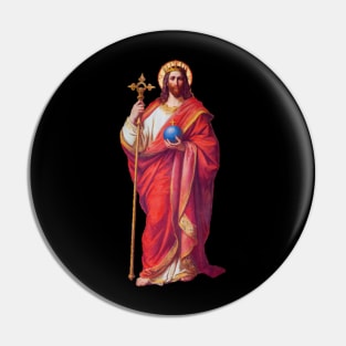 Jesus Christ King of the World Pin