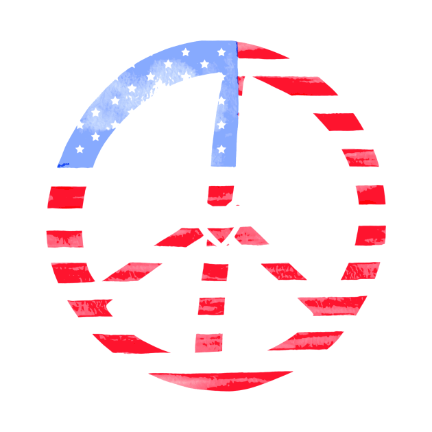 USA Peace Sign Flag by crackdesign