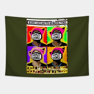 Legalize Blackness Black Lives Matter Memorial Fence Warhol - Fence Angel - Double-sided Tapestry