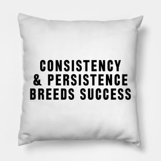 Consistency and persistence breeds success Pillow