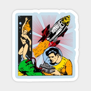 Vintage Sci Fi Comic Magnet