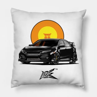 honda civic typeR fk black Pillow