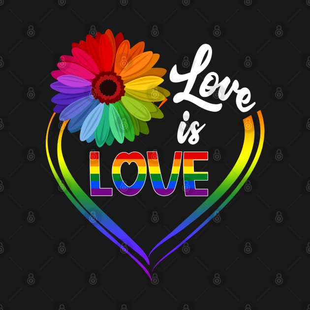 Love Is Love Rainbow Heart LGBT by beelz