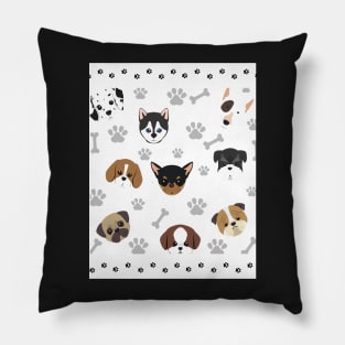 Cute Puppy Dog Pattern Design - Perfect Gift for Dog Lovers Pillow