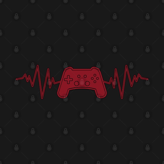 Gamer controller red hearbeat by Yunic