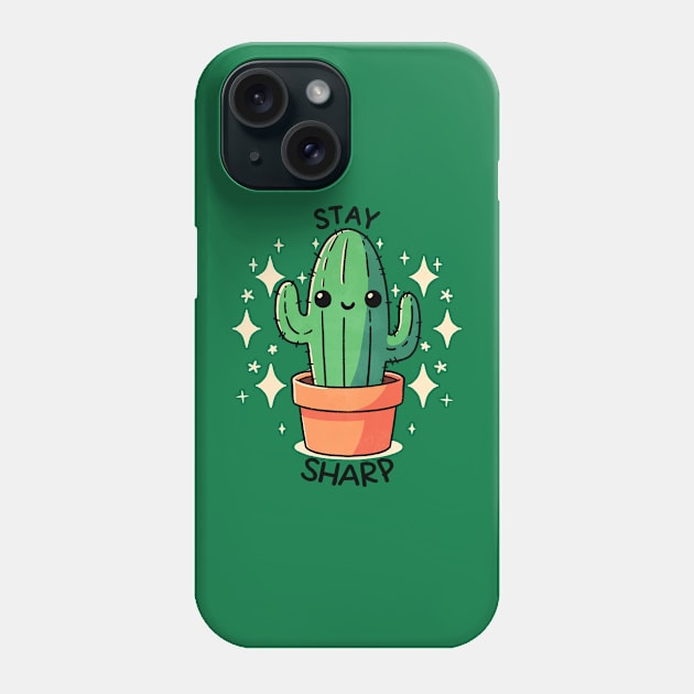 Stay Sharp Cactus Phone Case by FanFreak