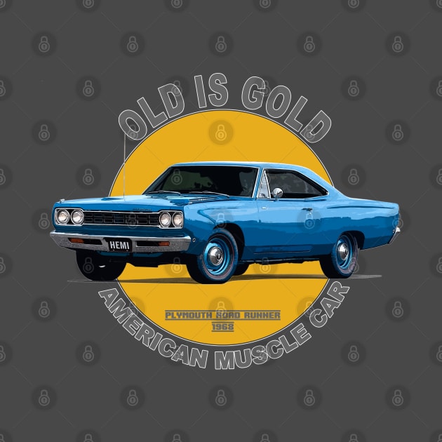 Plymouth Road Runner American Muscle Car 60s 70s Old is Gold by Jose Luiz Filho