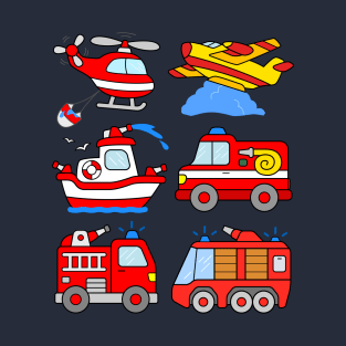 Firefighter Kids Design T-Shirt