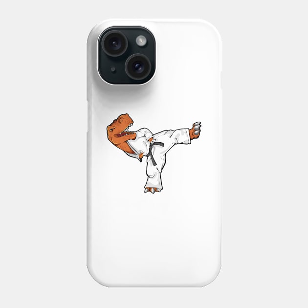 Cartoon TREX does Tang Soo Do Phone Case by Modern Medieval Design