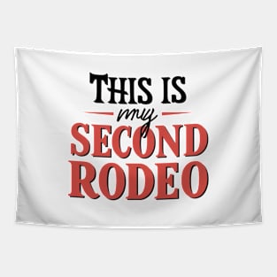 Second Rodeo - Playful Typography Embraced Tapestry