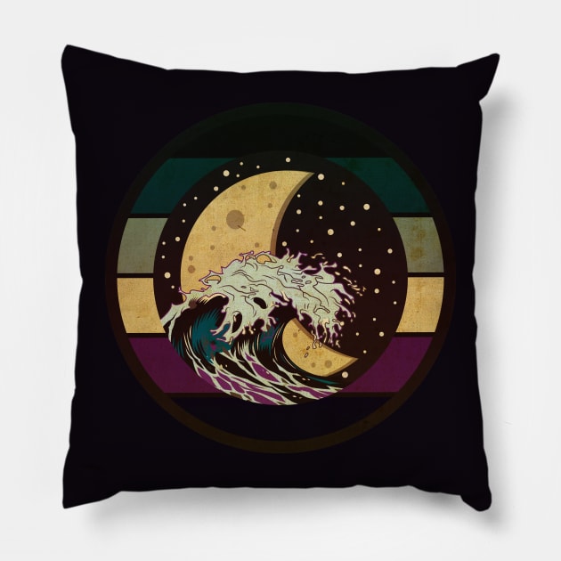 Sublime Night - Big Wave California Pillow by CTShirts