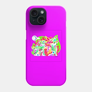 cadejo sinister cryptid dog from el salvador ecopop art in nights Phone Case