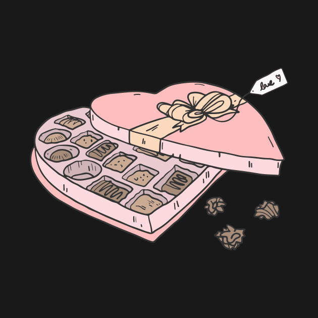 Valentines Heart-Shaped Box of Chocolates by SLAG_Creative