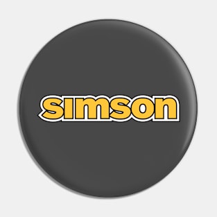 Simson logo (yellow) Pin