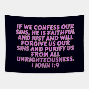 Bible Verse 1 John 1:9 Tapestry