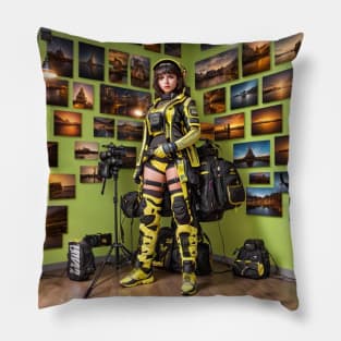 Hot Gamer Girl NFT Metaverse ai gaming Pillow