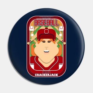 Baseball Red Blue White - Deuce Crackerjack - Jacqui version Pin