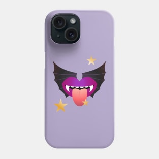 Vampire Kisses the Night - PURPLE Phone Case